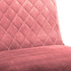 Napoli Pink Velvet and Black Leg Accent Dining Chair- Set of 2