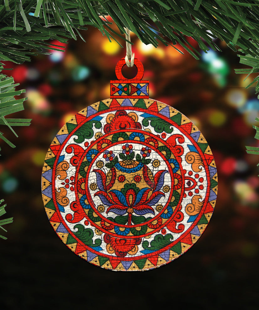 Colorful Round Ornaments, Set of 3