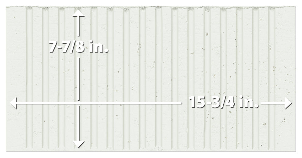 Kings Loft White Fluted Ceramic Wall Tile