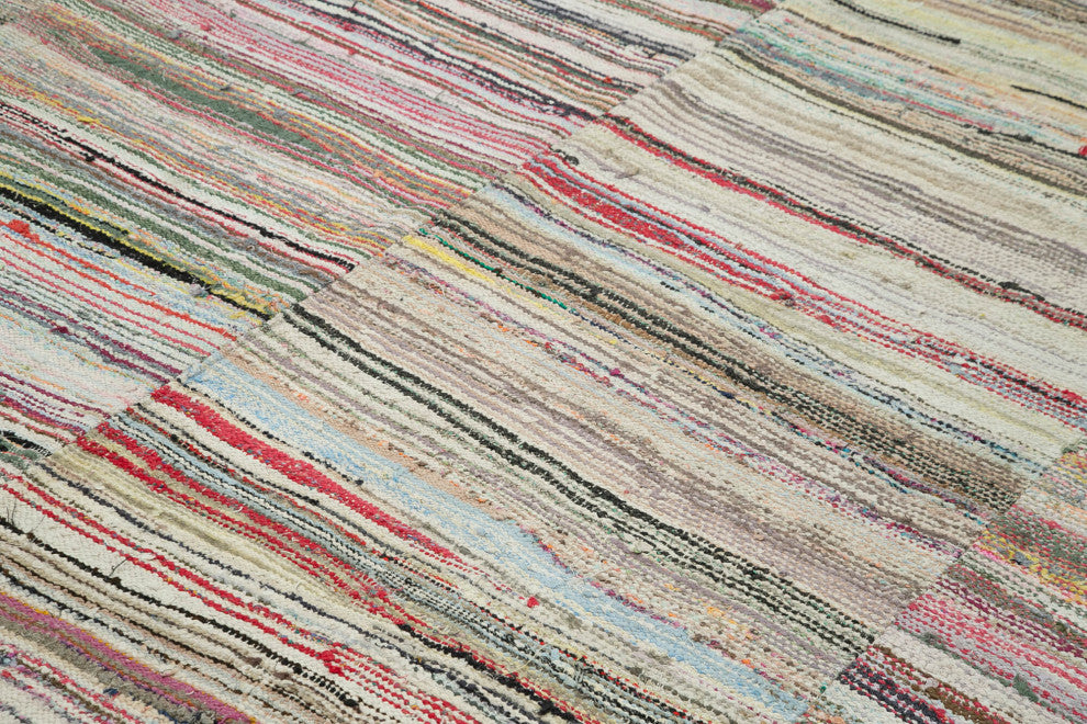 Rug N Carpet - Handmade Anatolian 9' 6'' x 11' 3'' Vintage Patchwork Kilim Rug