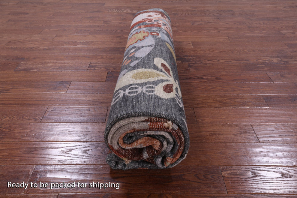 Persian Gabbeh Tribal Handmade Wool Rug 9' 1" X 12' 0" Q8511