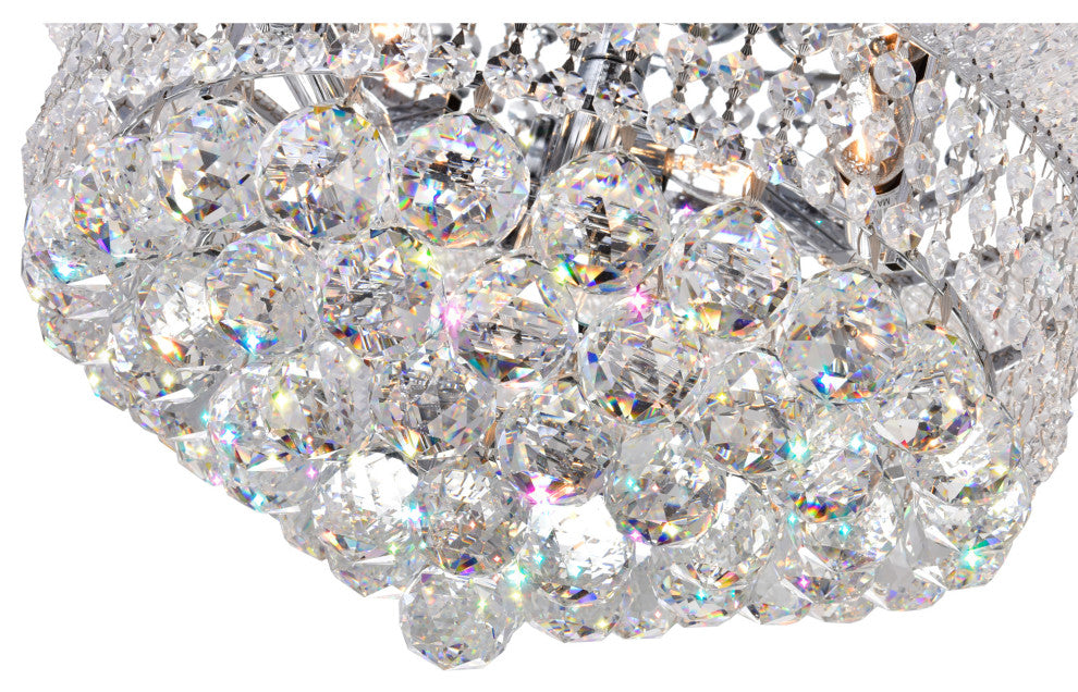 Empire 8 Light Flush Mount With Chrome Finish