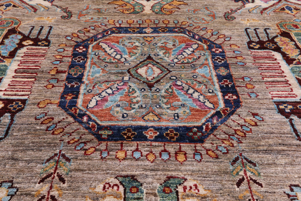 Handmade Persian Tabriz Wool Rug 8' 2" X 11' 4" Q7412