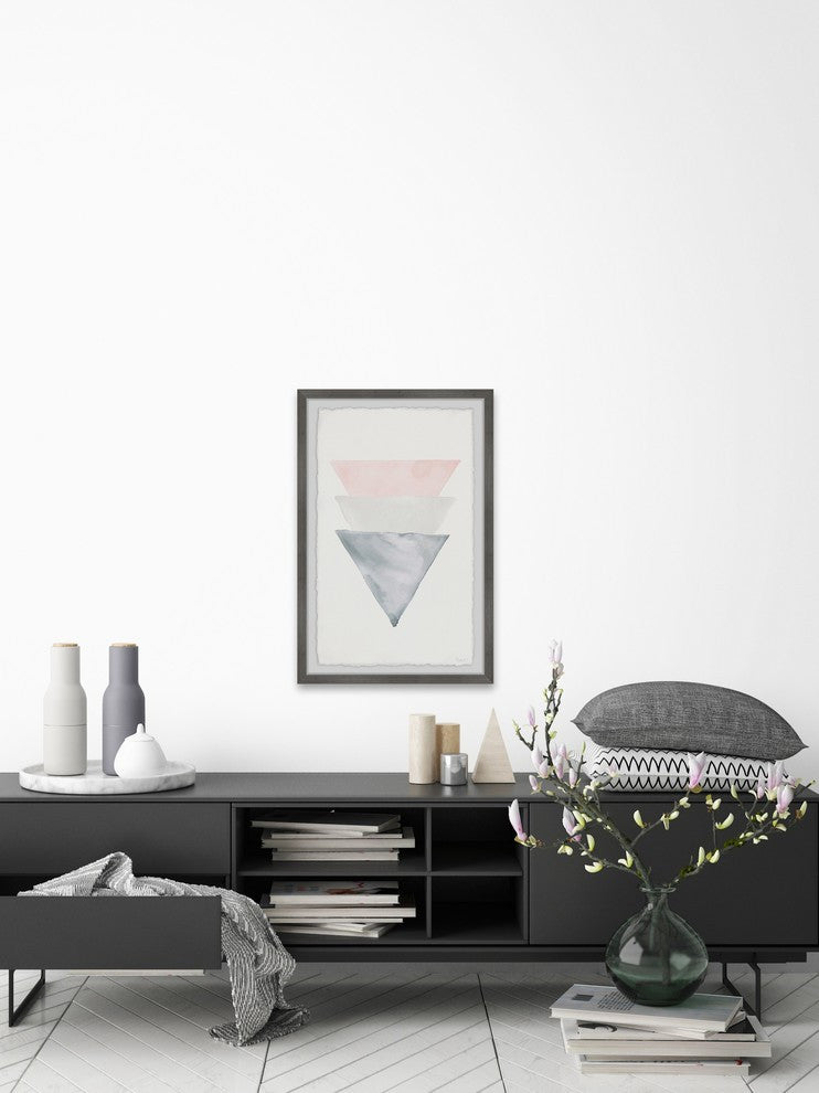 "Triple Cones" Framed Painting Print, 16"x24"