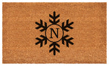 Calloway Mills Snowflake Monogram Doormat, 24"x36", Letter N