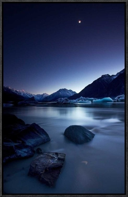 "Moonlight" Framed Canvas Giclee by Yan Zhang, 15x23"