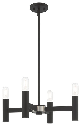 Livex Lighting Black 4-Light Mini Chandelier