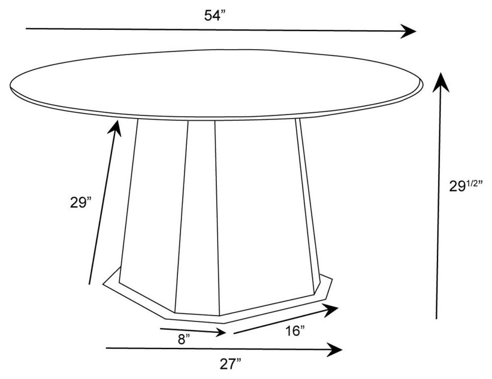 Riesling Carrara Marble and Stainless Steel Dining Table