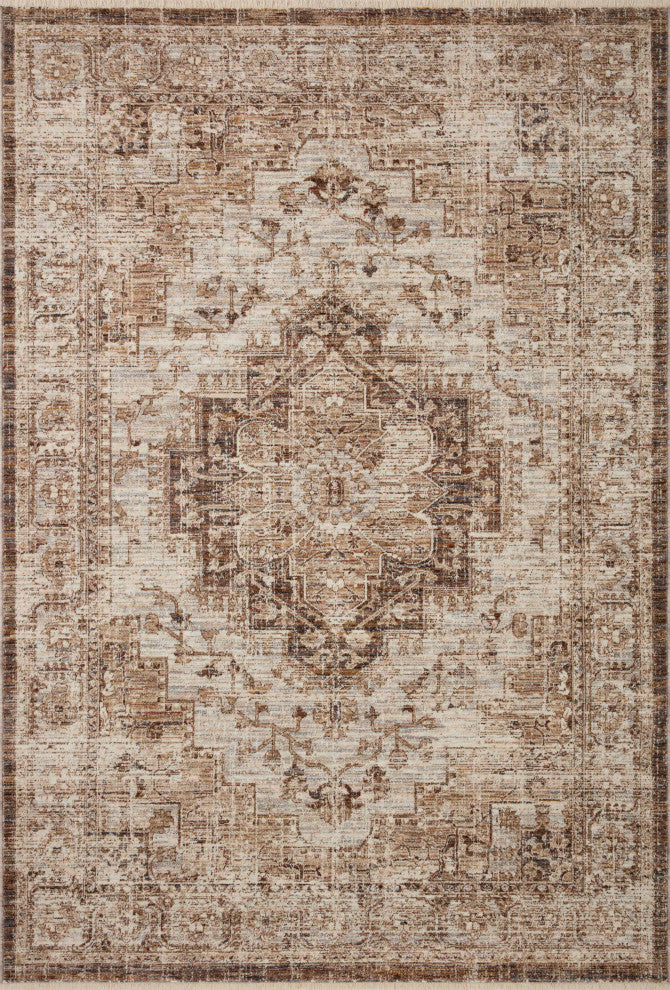 Loloi II Sorrento Mocha/Multi 5'3"x5'3" Round Accent Rug