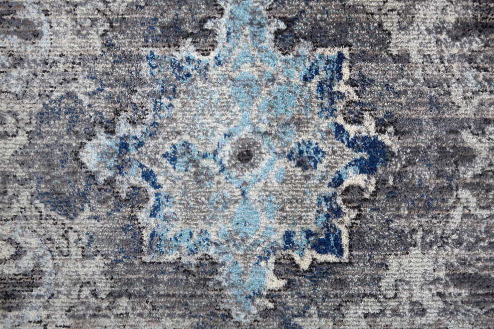 Weave & Wander Bellini Rug, Gray/Blue, 9ft-2in x 12ft-4in Rug
