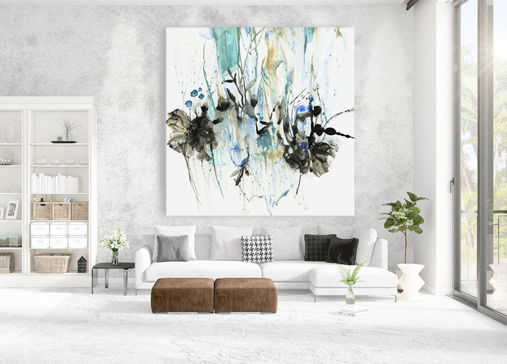"Water Splash II" Fine Art Giant Canvas Print, 54"x54"