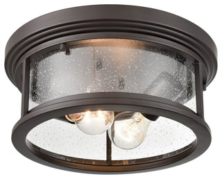 2 Light 12 in. Powder Coat Bronze Outdoor