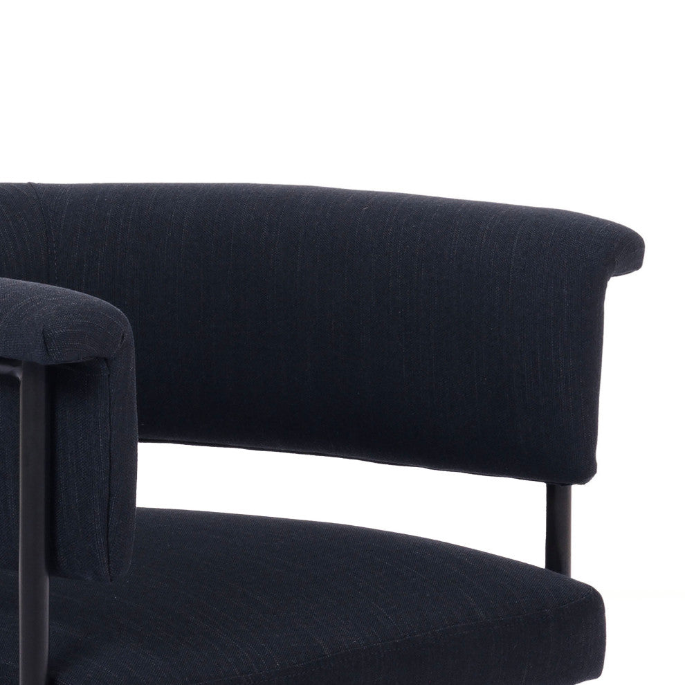 Taylor Performance Linen Dining Chair, Black
