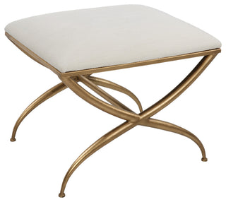 Uttermost Crossing Small White Bench