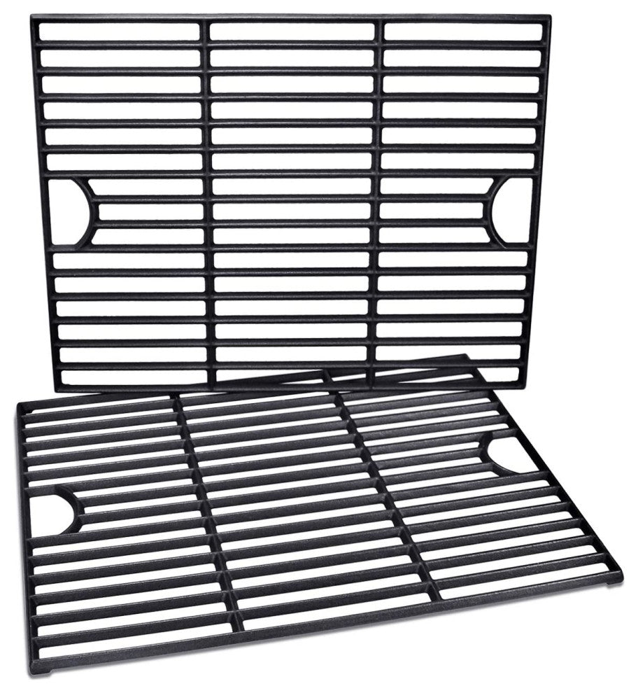 Avenger 17" Polished Porcelain Coated Cast Iron Replacement Grill Grate Set of 2