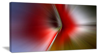 "Explosion of Red on Purple" Abstract Digital Art Canvas Print