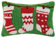 Stocking W/Red & Green Hook Pillow