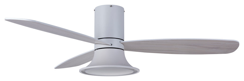 Lucci Air Flusso 52" Light With Remote Ceiling Fan, White