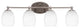 Capri 4-Light Bath Bar, Brushed Nickel/White Matrix