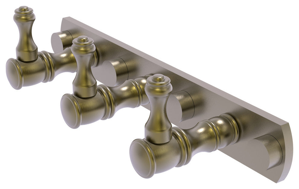 Carolina 3 Position Tie and Belt Rack, Antique Brass