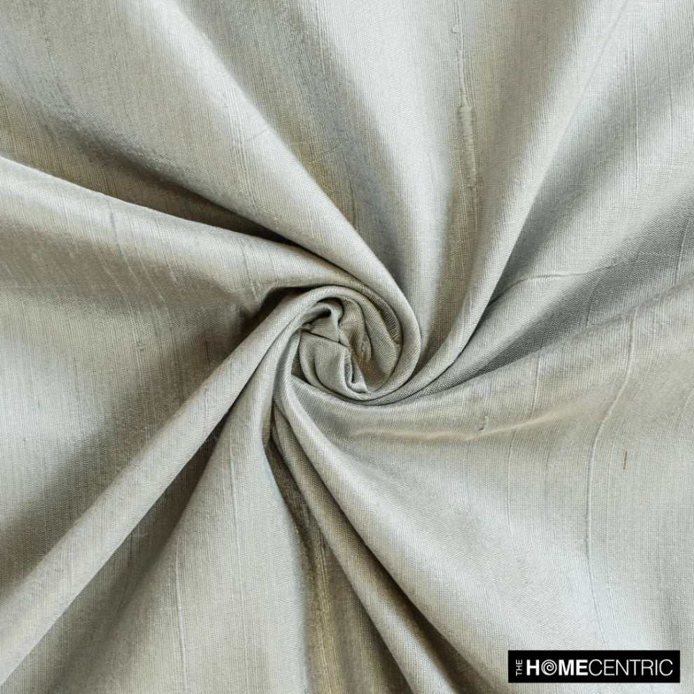 Light Gray Silk Dupioni Fabric By The Yard, 5 Yards For Curtain, Dress Wholesale