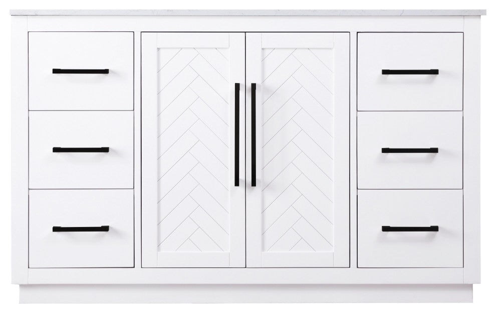 Home Living 54" Single Bathroom Vanity, White