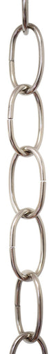 RCH Hardware Steel Standard Link Chandelier Chain, 164 Reel, Polished Nickel, U3