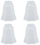 Aspen Creative 23028-4 Replacement Cut Corner Bell Frosted Glass Shade 4 Pack