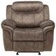 ACME Zubaida Glider Recliner, 2-Tone Chocolate Velvet