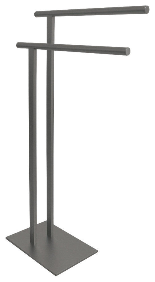 Kingston Brass Double L Shape Pedestal Towel Holder, Oil Rubbed Bronze