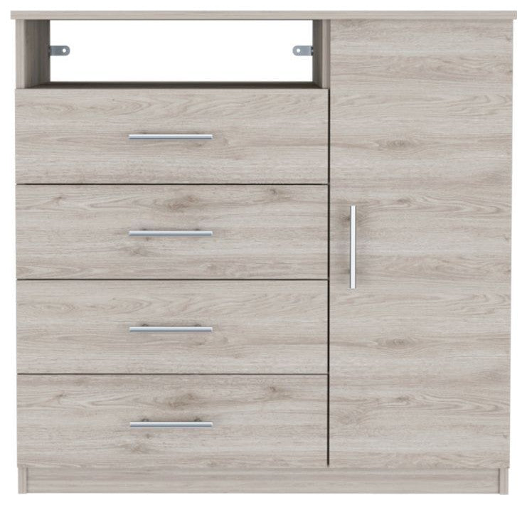Rioja 4 Drawer Dresser, Light Gray