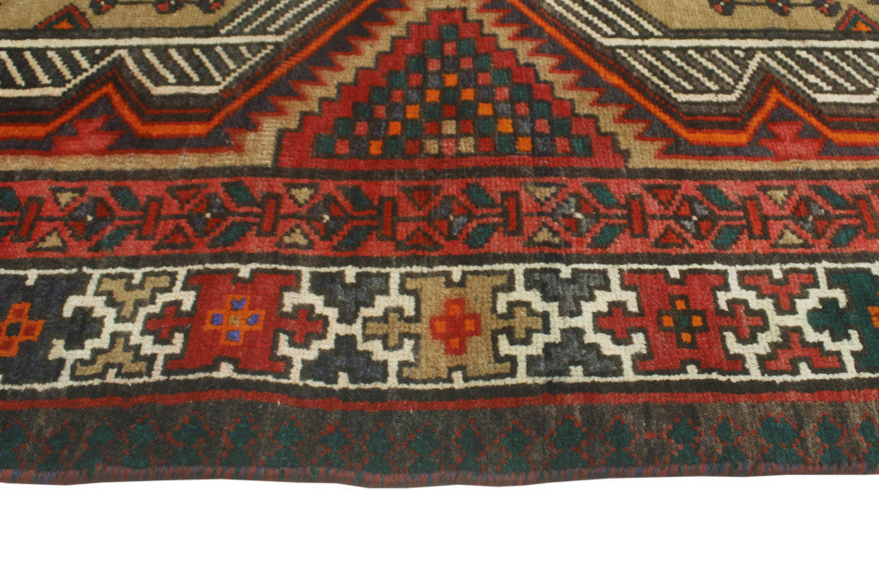 Fine Vintage Distressed Ode Rust/Ivory Runner, 3'1 x 10'0