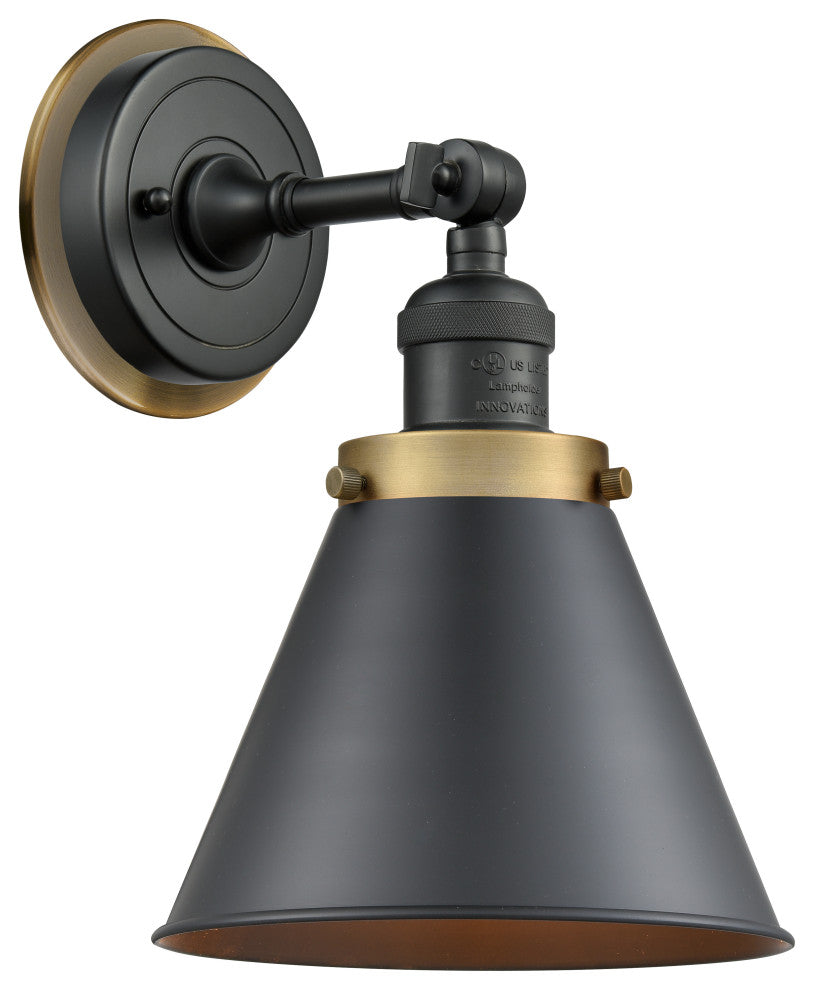 INNOVATIONS LIGHTING 203BK-BPBB-HRBB-M13-BK 1 Light Mixed Metals Sconce