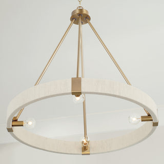 Capital Lighting 449841 Delaney 4 Light 26"W Ring Chandelier - Matte Brass