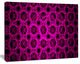 Pink Unusual Fractal Metal Grill, Oversized Abstract Canvas Wall Art, 60x40