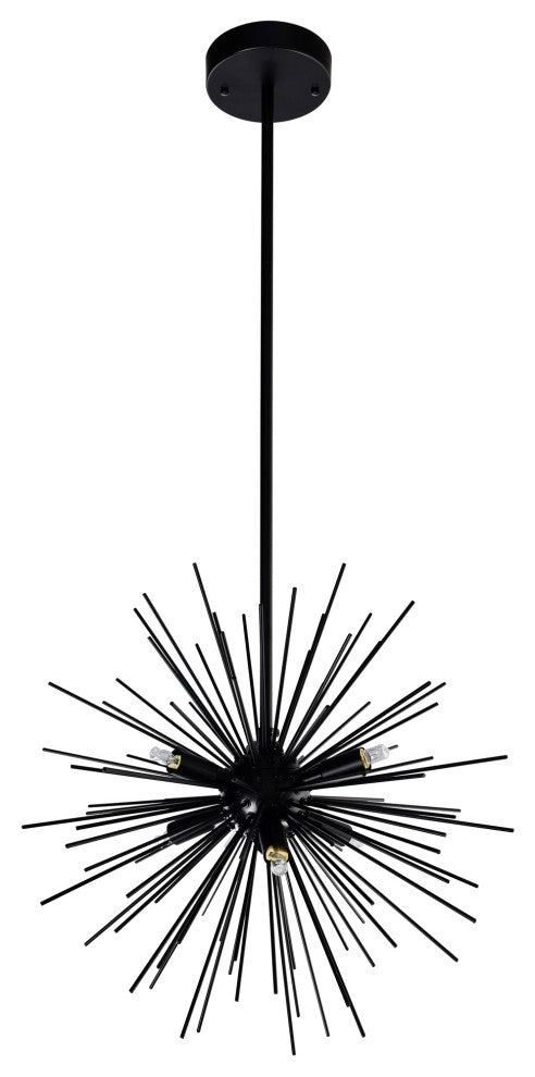 Savannah 6 Light Chandelier With Black Finish