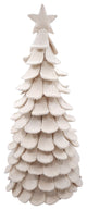 Handmade Cream Tabletop Christmas Tree in Hand Felted Wool- XL- 26"