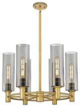 Innovations Crown Point 6 24" Chandelier Brushed Brass