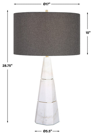 Uttermost Citadel White Marble Table Lamp