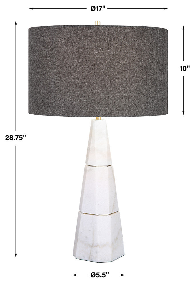 Uttermost Citadel White Marble Table Lamp