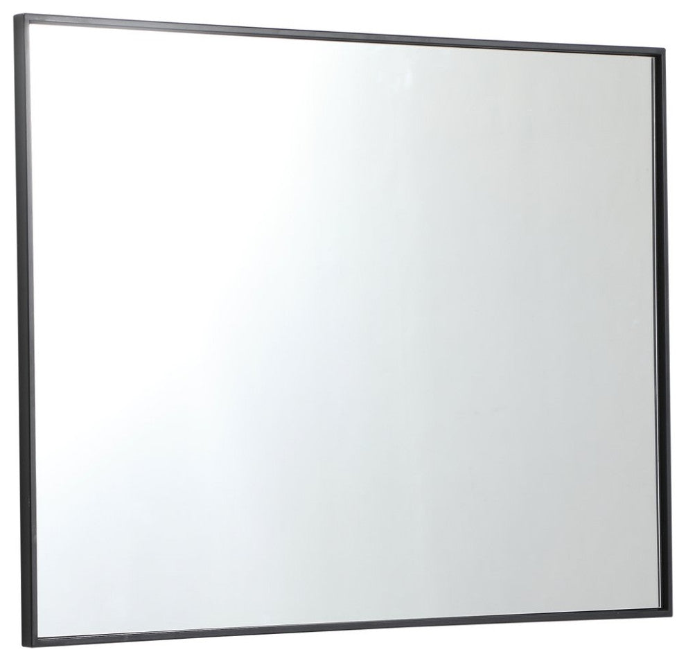 Elegant Decor MR43040BK Metal Frame Rectangle Mirror, 30", Black
