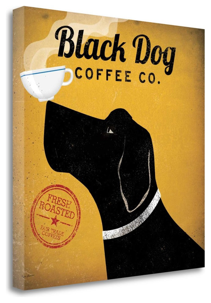 "Black Dog Coffee Co" By Ryan Fowler, Giclee Print on Gallery Wrap Canvas
