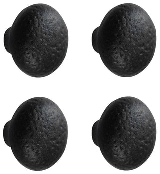 4 Pcs Black Cabinet Knob Wrought Iron Drawer Pull Handles Cabinet Door Handle