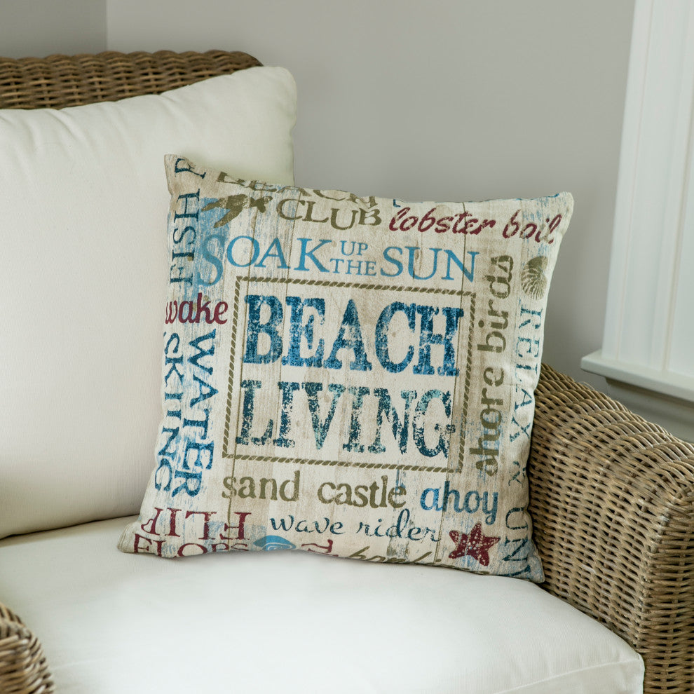 BEACH LIVING 18x18 PC