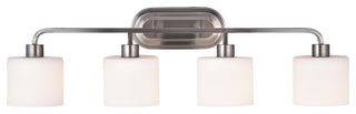 LEIA Transitional 4 Light Brushed Nickel Bath Vanity Light 34inches Wide