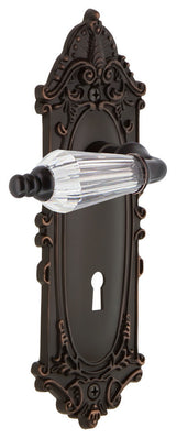 Victorian Plate Interior Mortise Parlor Lever, Timeless Bronze