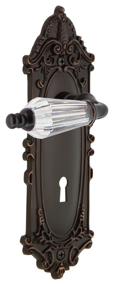 Victorian Plate Interior Mortise Parlor Lever, Timeless Bronze