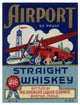 "Airport Straight Whiskey" Digital Paper Print by Vintage Booze Labels, 25"x32"