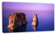 Rawsha Rock on Sunset, Seascape Canvas Art Print, 32"x16"