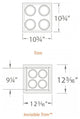 LED Precision Multiple 2X2-Light Trim, Black